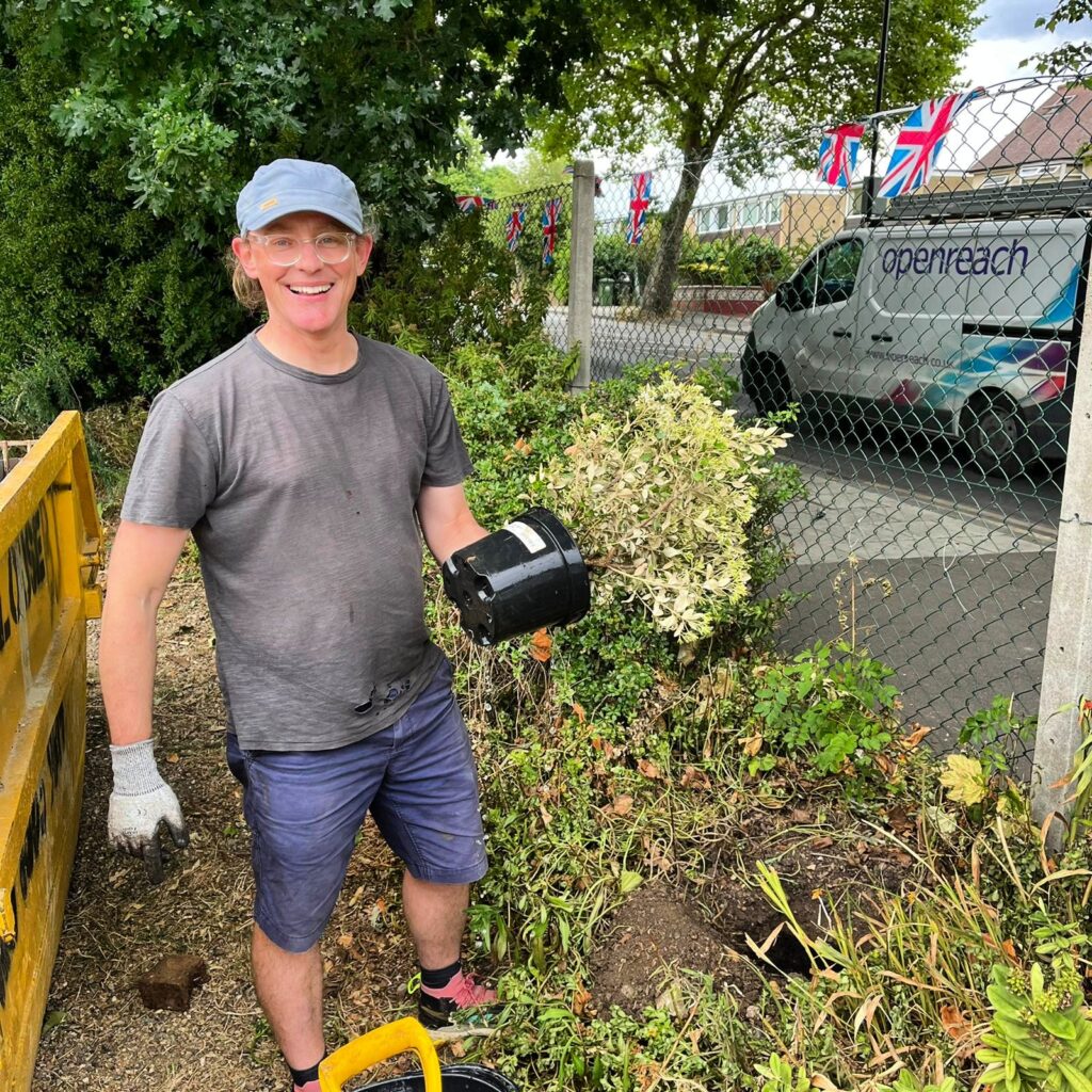 Mark Cridge planting in Lewisham